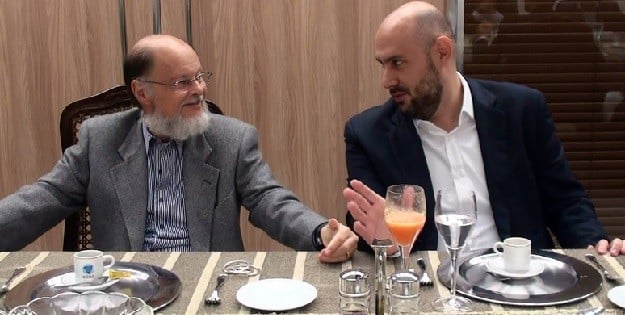 Edir Macedo e Douglas Tavolaro (Foto reprodução)