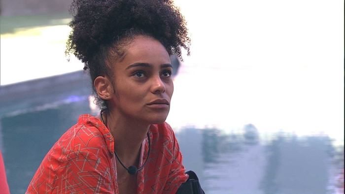 Gabriela durante conversa no BBB19 (Foto: Reprodução/Globo)