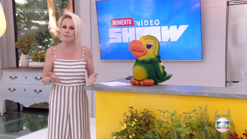 Ana Maria Braga no comando do Momento Vídeo Show no Mais Você (Foto: Reprodução/Globo)