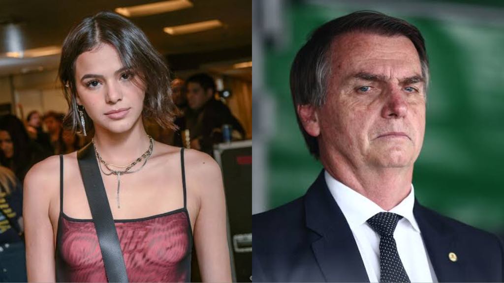 Bruna Marquezine e Presidente Jair Bolsonaro (Foto: Montagem/TV Foco)