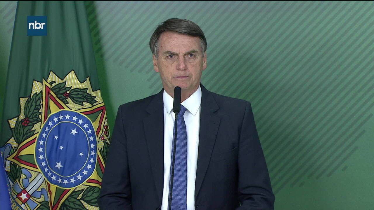 Bolsonaro durante pronunciamento (Foto: Reprodução)