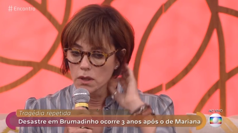 Christiane Torloni triste no Encontro 