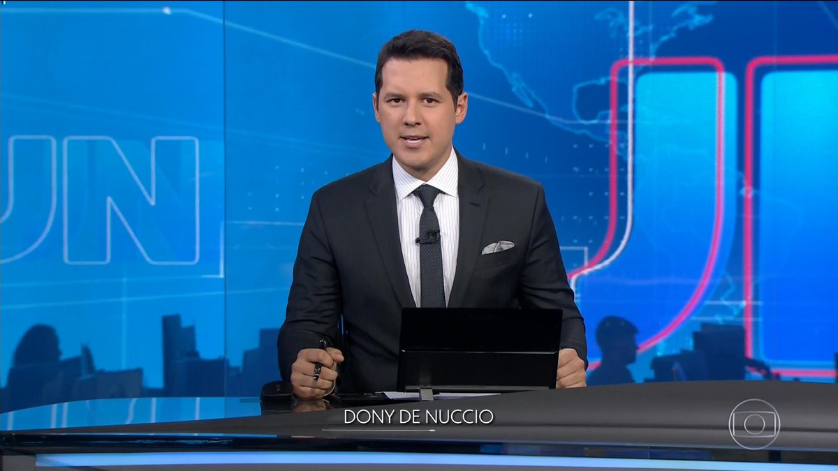 Dony de Nuccio no comando do Jornal Nacional (Foto: Reprodução/Globo)