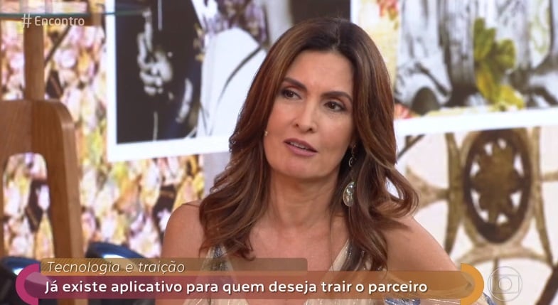 Fátima Bernardes chocada no Encontro