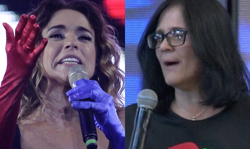 Daniela Mercury e ministra de Jair Bolsonaro (Foto: Reprodução)