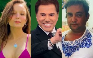 Larissa Manoela, Silvio Santos e Geraldo Luís (Foto: Reprodução)