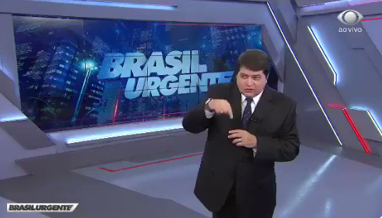 José Luiz Datena comentando o caso no Brasil Urgente (Foto: Reprodução/ Band)