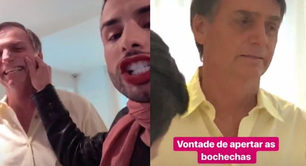 Bolsonaro e seu amigo gay (Foto: Reprodução)