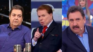 Fausto Silva, Ratinho e Silvio Santos, falam o que querem, mas também escutam o que não querem (Foto: Montagem TV Foco)