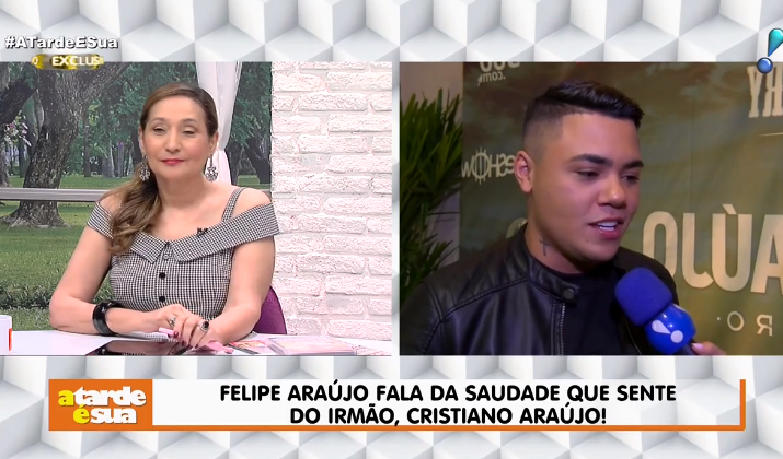 Felipe Araújo e Sonia Abrão (Foto: Reprodução/ RedeTV!)