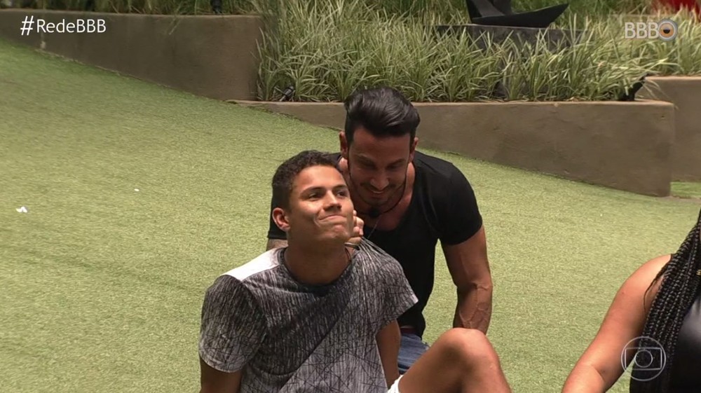 Gustavo e Danrley vencem a primeira prova do BBB19 (Foto: TV Globo)