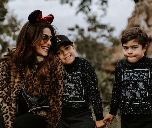 Juliana Paes e os filhos (Foto: Divulgação)