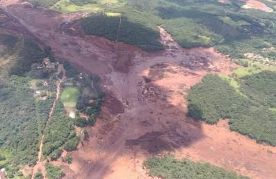 Barragem da mineradora Vale se rompe e atinge Brumadinho, em Minas Gerais (Foto: Divulgação)