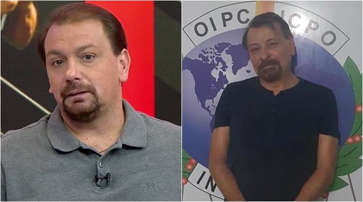 Comentarista Alê Oliveira é comparado a Cesare Battisti. (Foto: Montagem/Reprodução)