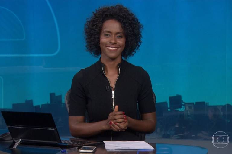 Maju Coutinho estreou no Jornal Nacional (Foto: Reprodução)