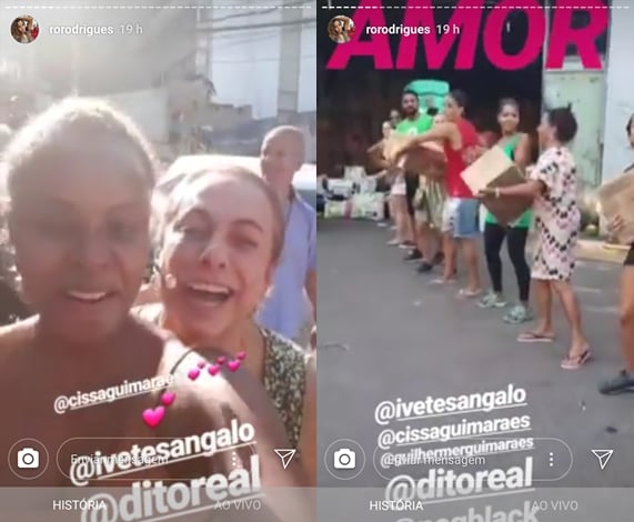 Roberta Rodrigues mostra alimentos doados por Ivete Sangalo (Foto: Reprodução/Instagram Stories)