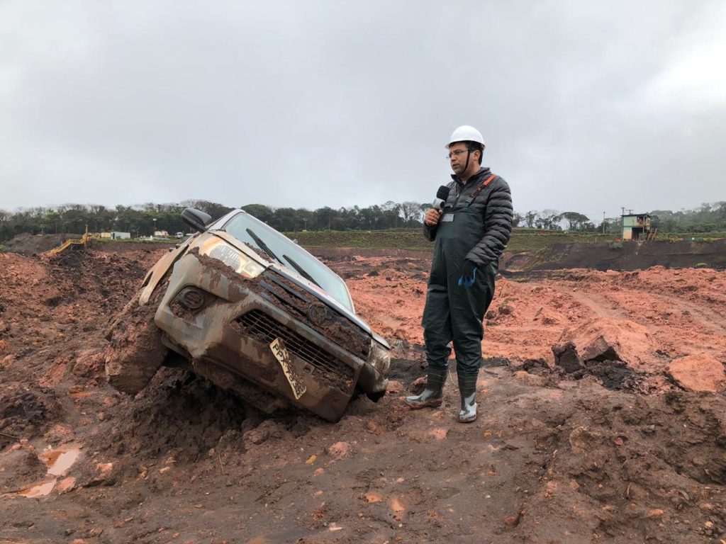 Geraldo Luís em Brumadinho (Foto: Reprodução)