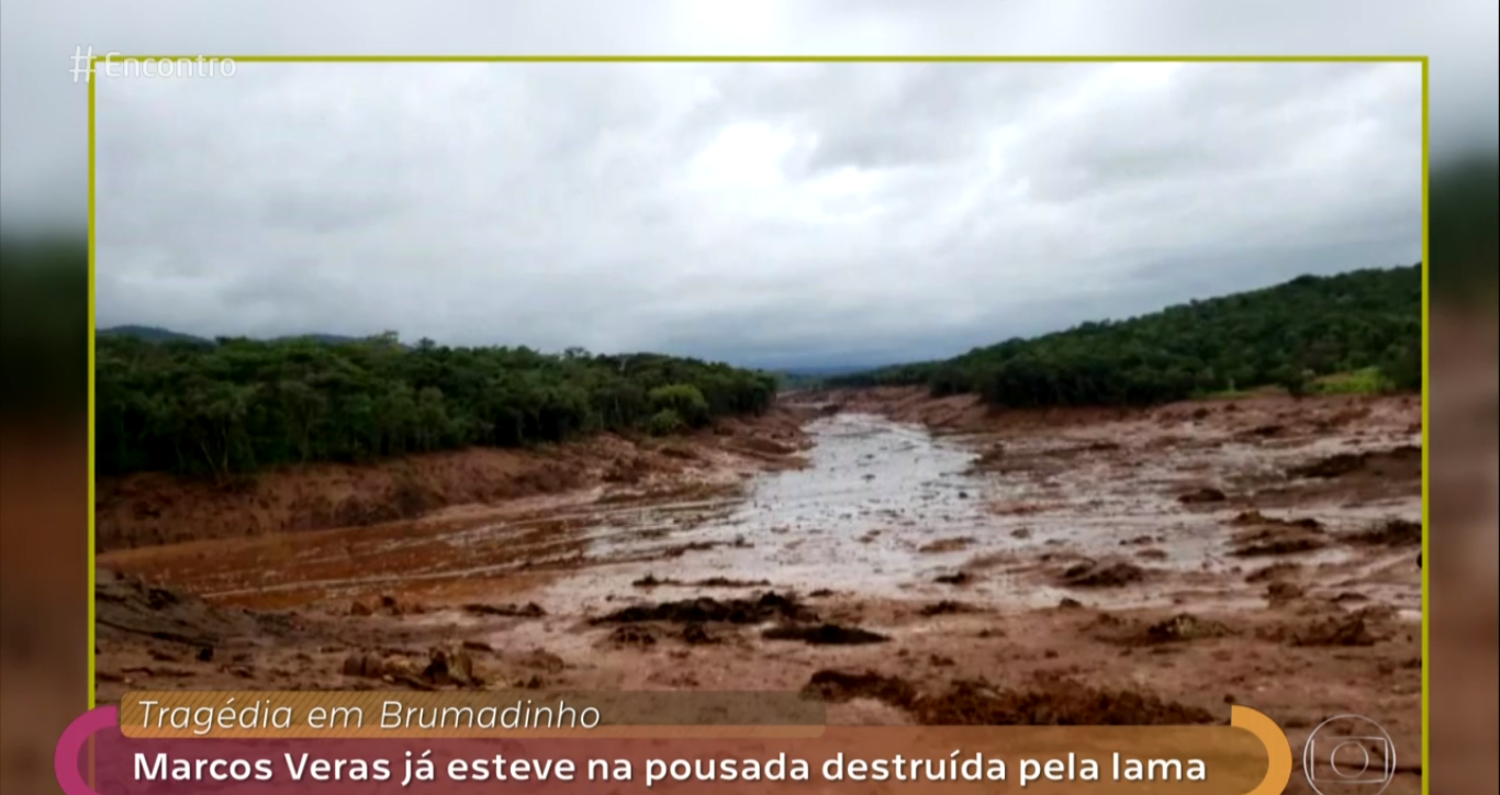 Pousada que o ator se hospedou foi levada pela lama (Foto: Reprodução)