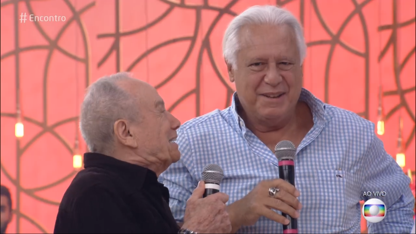 Antonio Fagundes e Stênio Garcia no Encontro da Globo (Foto: Reprodução)