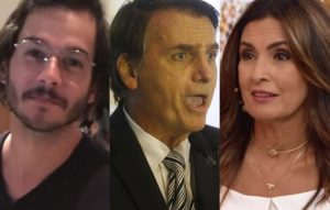 Túlio Gadelha, Jair Bolsonaro e Fátima Bernardes (Foto: Reprodução)