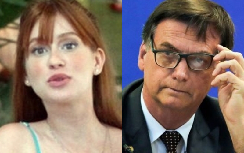 Marina Ruy Barbosa e Jair Bolsonaro (Foto: Reprodução)