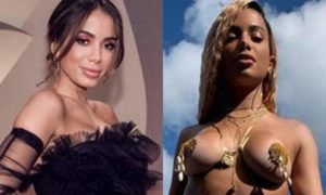 Anitta antes do clipe e depois do clipe (Foto: Reprodução)