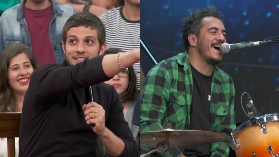 Chay Suede se reencontrou com Marcelo D2 (Foto: Reprodução/Gshow)