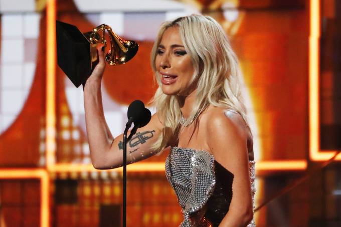 Lady Gaga no Grammy (Foto: Divulgação)