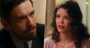 Gustavo Bruno e Julia Castelo em cena de Espelho da Vida (Foto: Montagem/TV Foco)