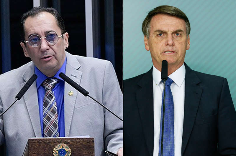 Jorge Kajuru e Jair Bolsonaro (Foto: Reprodução)