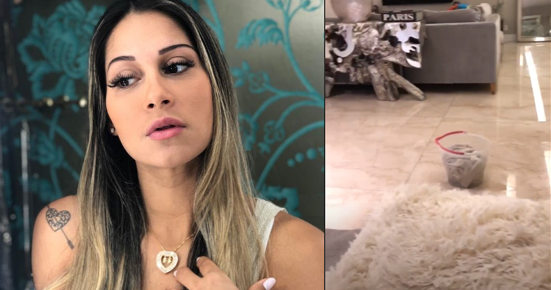 Mayra Cardi e a casa alagada (Foto: Reprodução)