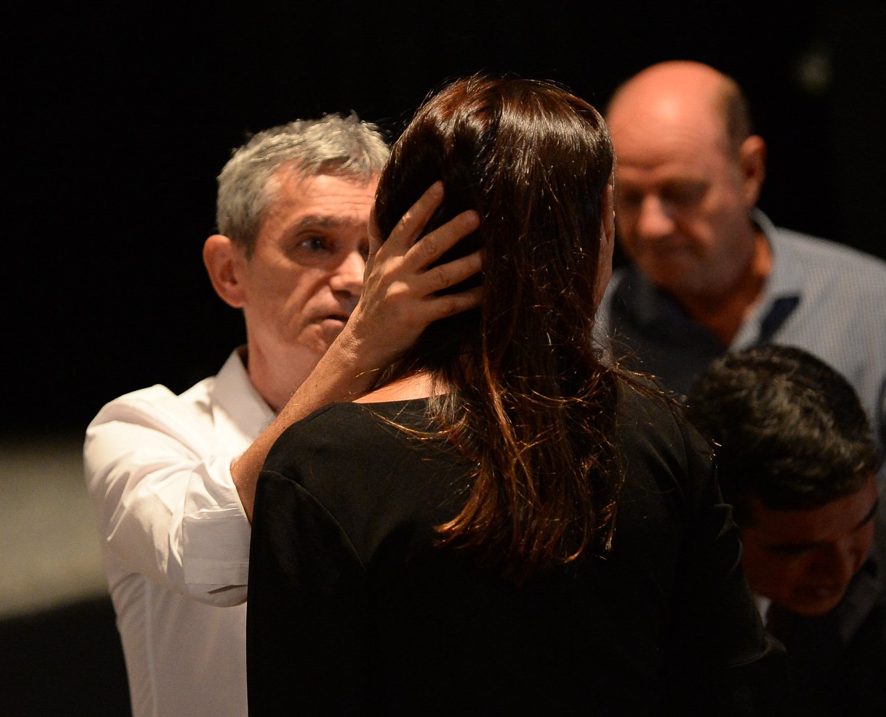 Serginho Groisman, Ana Paula Padrão, Veruska Boechat e John Saady no velório de Ricardo Boechat (Fotos: Francisco Cepeda/AgNews)