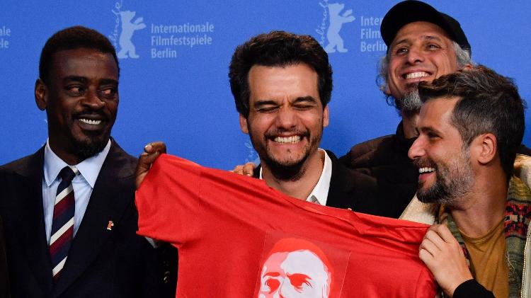 Seu Jorge, Wagner Moura e Bruno Gagliasso promovem "Marighella" no Festival de Berlim (Foto: Reprodução)