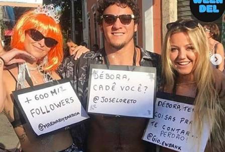 Débora Nascimento, José Loreto e Giovanna Ewbank viraram fantasias de Carnaval (Foto: Reprodução/Instagram)