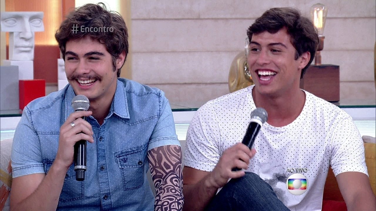 Rafael Vitti e Francisco Vitti durante programa da Globo (Foto: Reprodução)