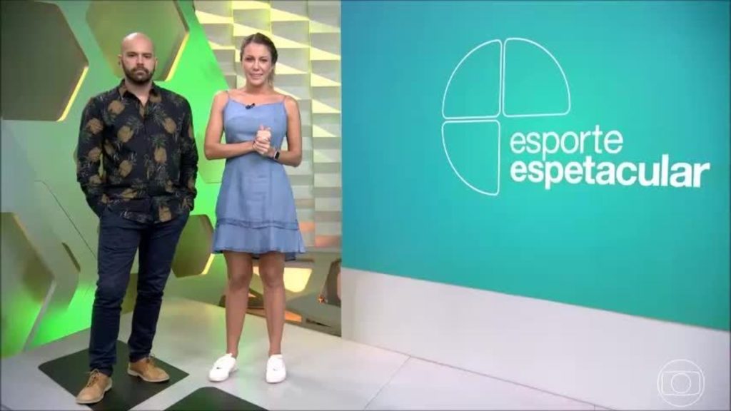 Bárbara Coelho no estúdio do Esporte Espetacular (Foto: Reprodução/Globo)