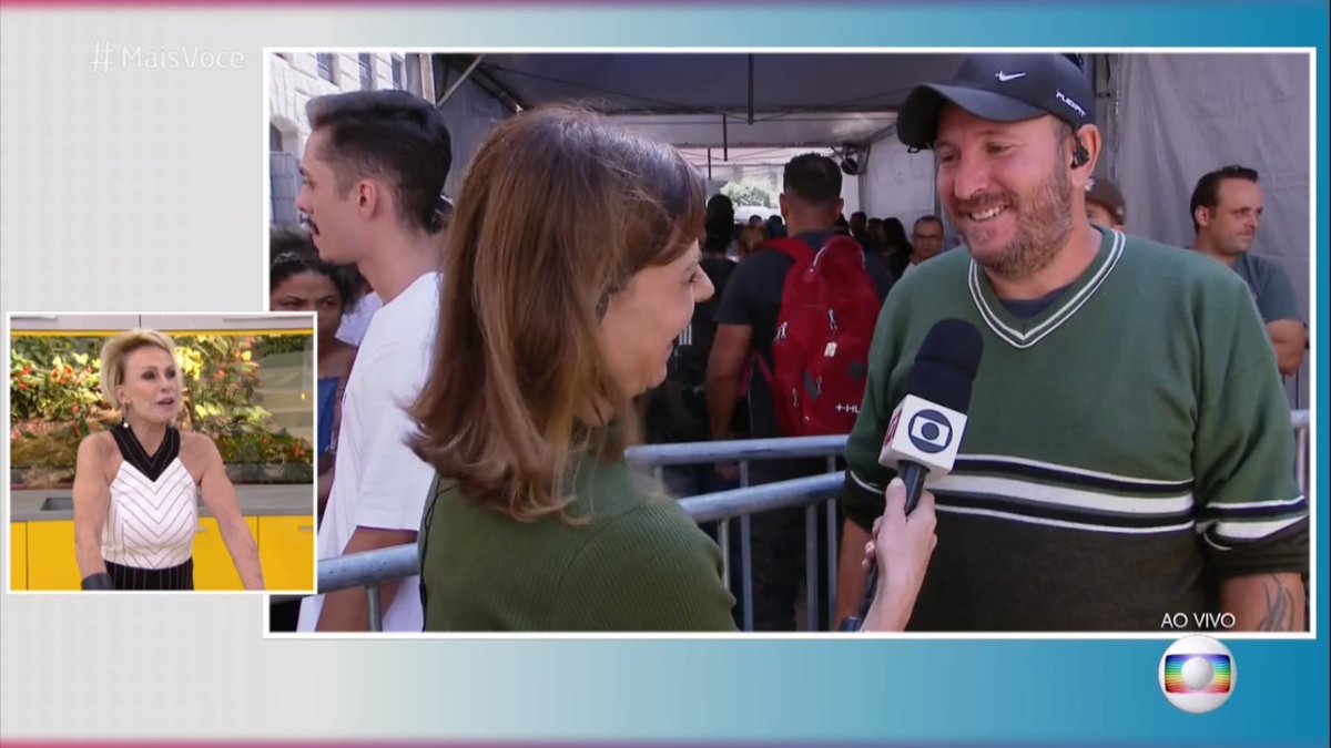 Ana Maria Braga conversa com o cozinheiro desempregado e o convida para o "Mais Voc