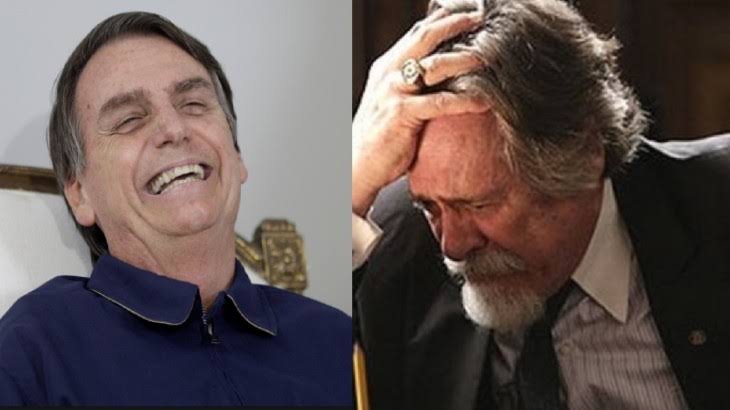 O presidente Jair Bolsonaro e José de Abreu (Foto: Montagem)