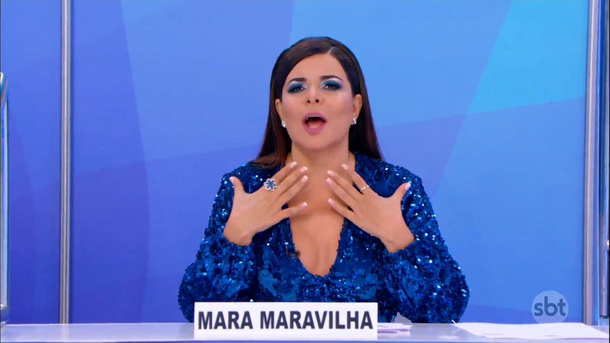 Mara Maravilha implora por volta ao Programa do Ratinho no Silvio Santos (Foto: Reprodução)