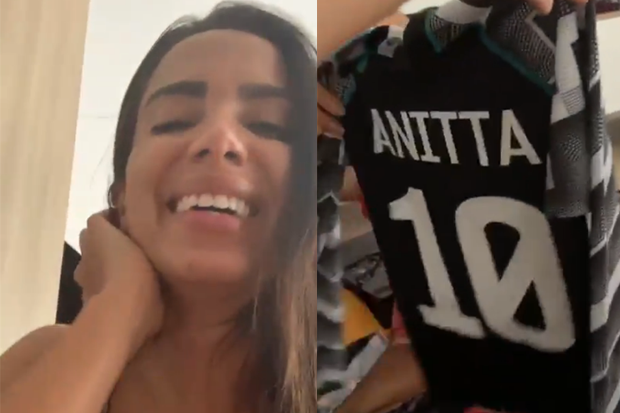 Anitta mostrou a camisa personalizada (Foto: Reprodução/ Instagram)