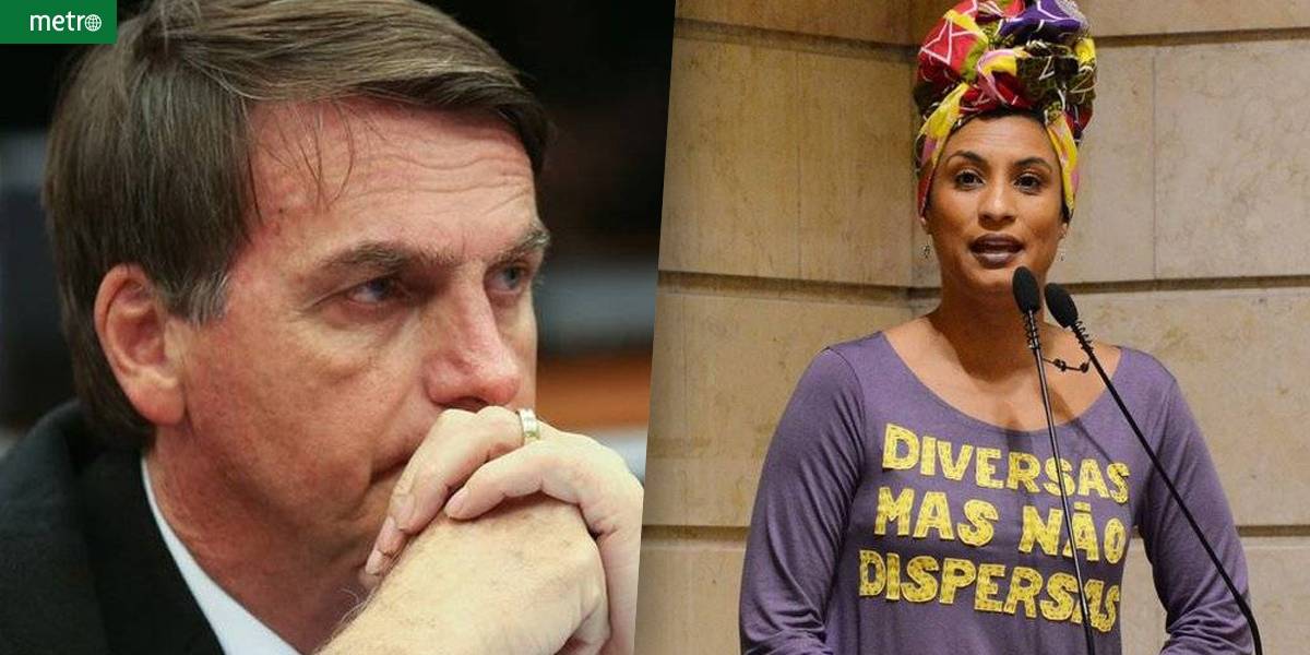 O presidente Jair Bolsonaro e a vereadora Marielle Franco (Foto: Reprodução/Montagem)