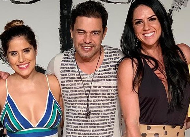 Camilla Camargo, Zezé Di Camargo e Gracele Lacerda (Foto: Reprodução/Instagram)