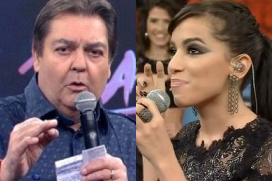 Faustão e Anitta na Globo (Foto: Reprodução)