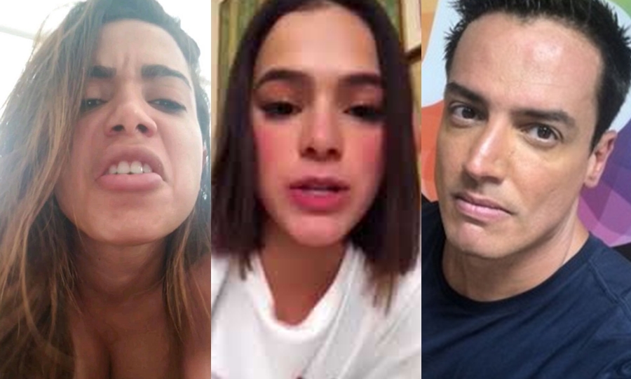 Anitta x Bruna Marquezine x Leo Dias (Foto: Reprodução)