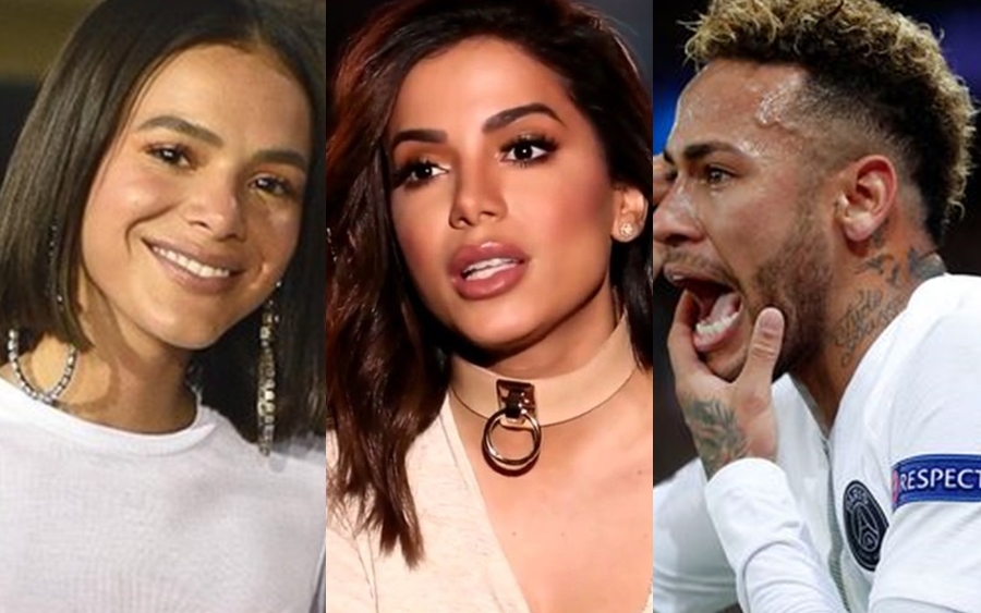 Bruna Marquezine, Anitta e Neymar (Foto: Reprodução)