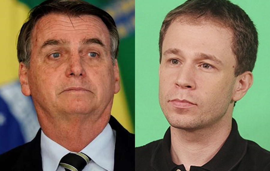 Jair Bolsonaro e Tiago Leifert (Foto: Reprodução)