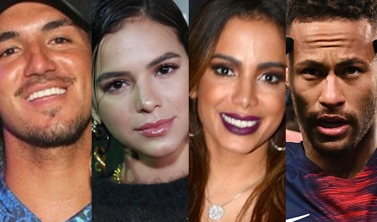 Gabriel Medina, Bruna Marquezine, Anitta e Neymar (Foto: Reprodução)