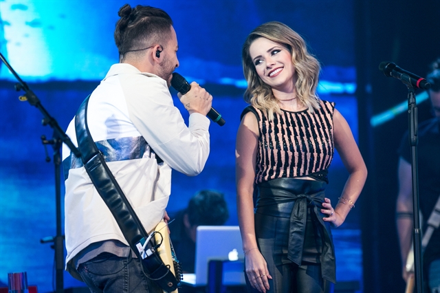 Sandy e Junior voltam a cantar em especial de 30 anos no Caldeirão do Huck (Foto: Globo/Raquel Cunha)