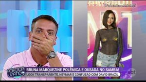 Leo Dias fala sobre Bruna Marquezine no Fofocalizando (Foto: Reprodução/SBT)