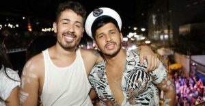 Lucas Guimarães e Carlinhos Maia no Bloco da Ivete Sangalo (Foto: Reprodução/Rafa Mattei)